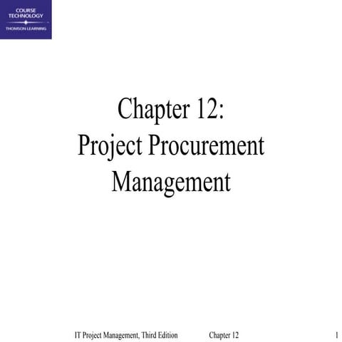 Chap12 project procurement management