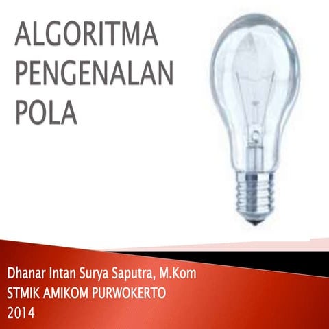 Chap 12 algogritma pengenalan pola