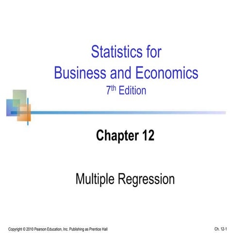 Chap12 multiple regression | PPT