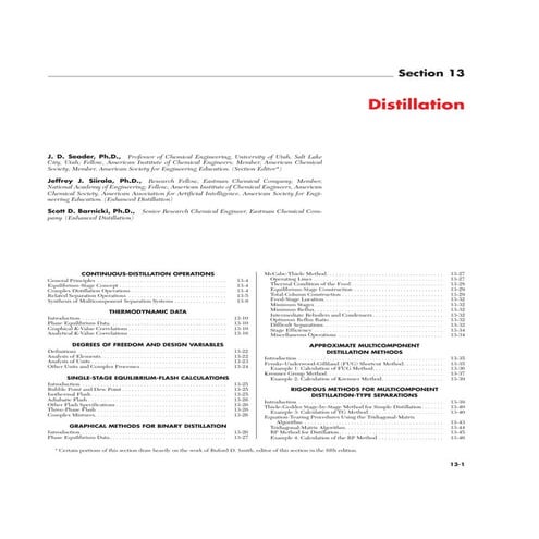 Perry’s Chemical Engineers’ Handbook  7ma Ed Chap 13