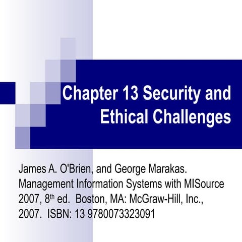 Chap13 Security and Ethical Challenges