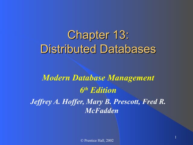 The Database Environment Chapter 13