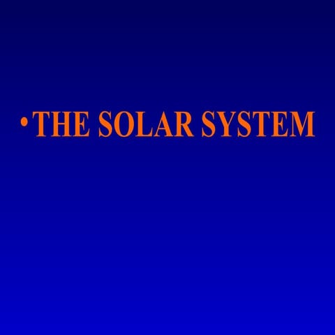 Chap 14  solar system