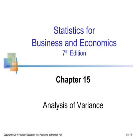 Chap15 analysis of variance