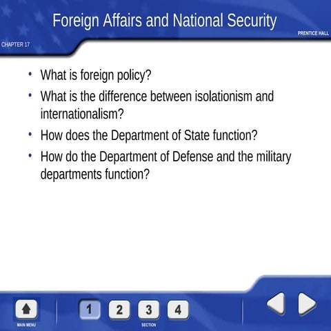 Foreign Policy and National Defense