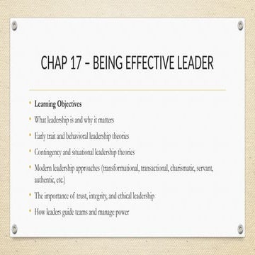 Lesson 9 - Leading Function in Management | PDF