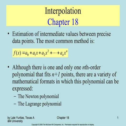 Chap_18.ppt on interpolation basics undersatanding