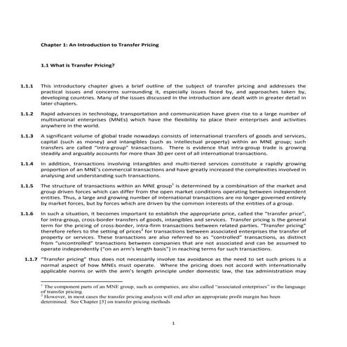 Transfer pricing: practical manual for developing countries - Chapter 1 Intro...