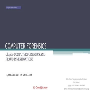 Chap 2  computer forensics investigation