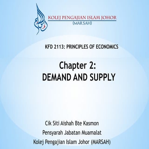 Chapter 2 demand and supply | PPT