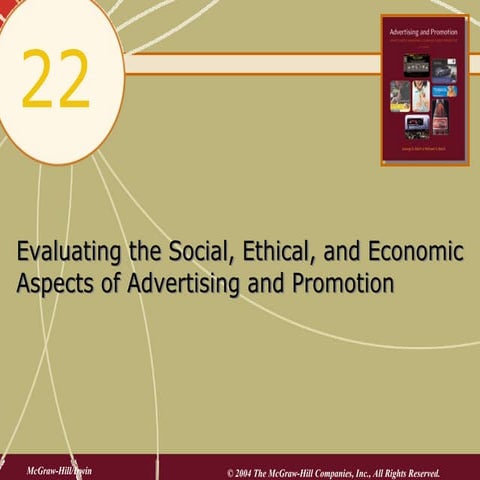 Chap22 Evaluating The Social, Ethical, And Economic Aspects Of Advertising And Promotion