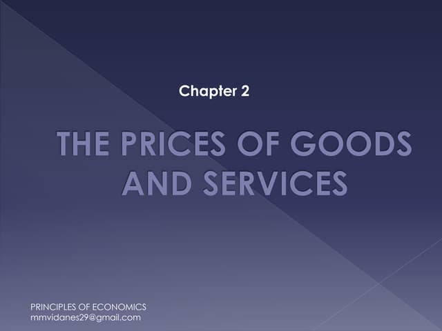 Chap2 prices of goods &amp; services