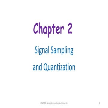 Signal, Sampling and signal quantization | PDF | Digital Audio ...