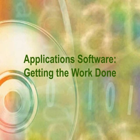Computer Software: Getting the work done