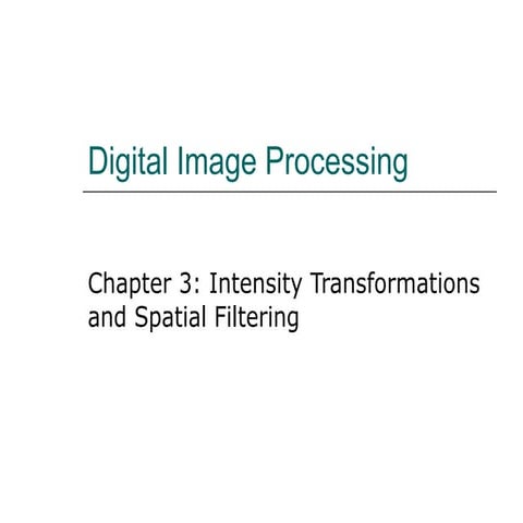 Comprehensive Guide to Intensity Transformations and Spatial Filtering ...