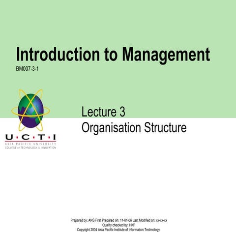 Chap3 Organisation Structure