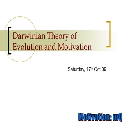 Chap 3 Darwinian Theory Of Evo And Mot