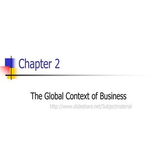 Chap 3 global context of business new