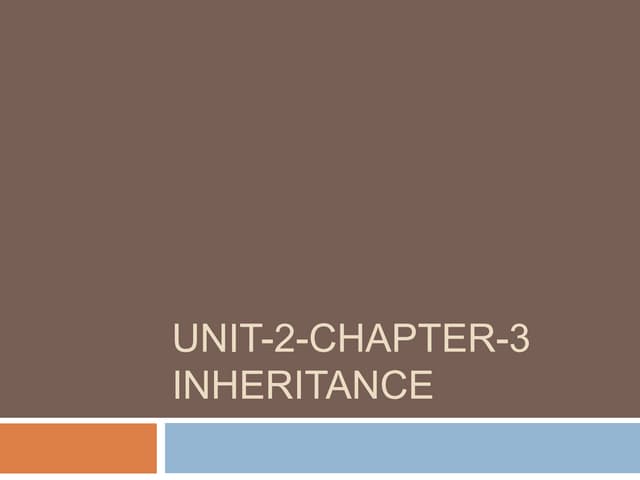 Chap3 inheritance