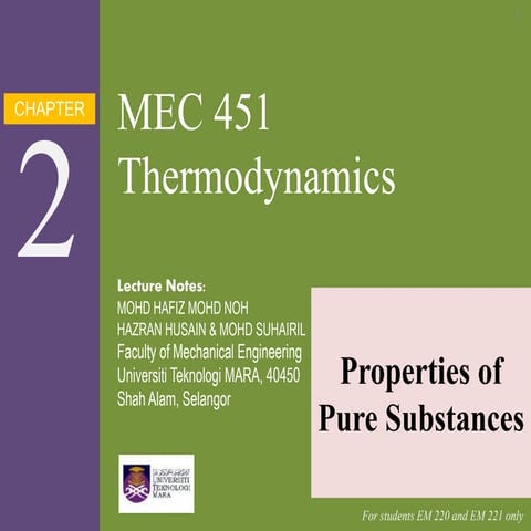 Chap3 properties of pure substances