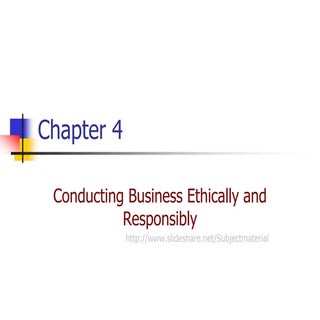Chap 4 conducting business ethicall...