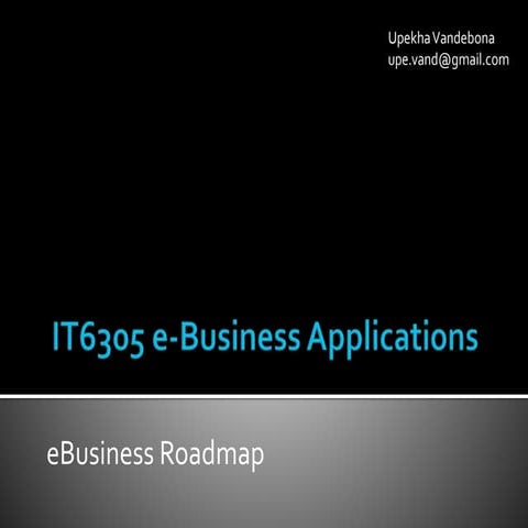 eBusiness Roadmap