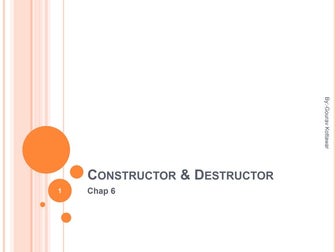 constructor & destructor in cpp