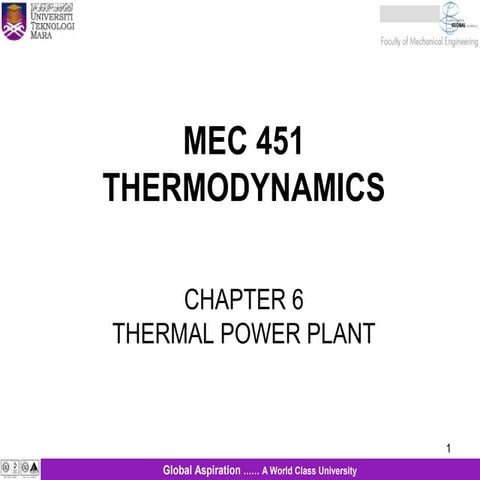Thermodynamic Chapter 6 Thermal Power Plant