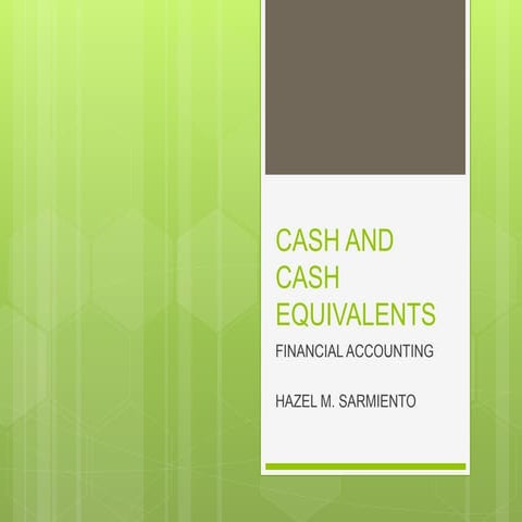 Chap 7   cash and cash equivalents