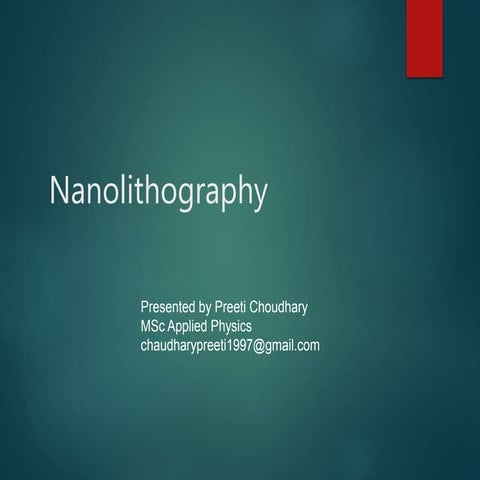Nanolithography