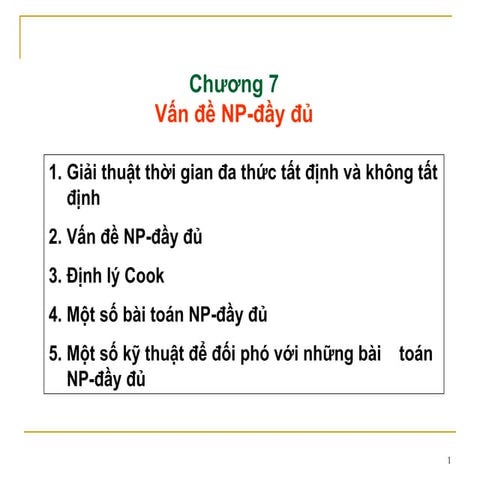 Giáo trình Phân tích và thiết kế giải thuật - CHAP 7