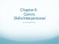 Chap8: Communication Skills in Interpersonal Relationships
