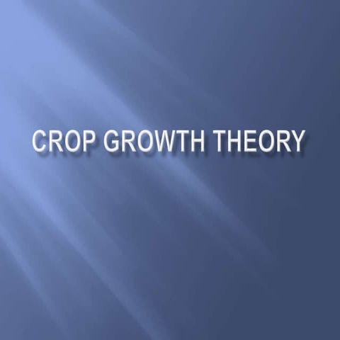 crop growth theory
