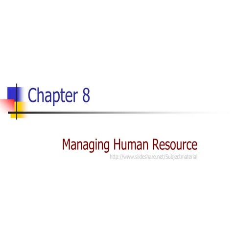 Chap 8 managing hr