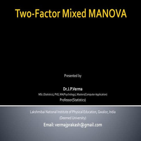 Two-factor Mixed MANOVA with SPSS
