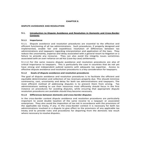 Transfer pricing: practical manual for developing countries - Chapter 9 Dispu...