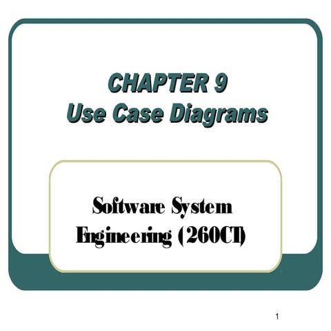 Software System Engineering - Chapter 9