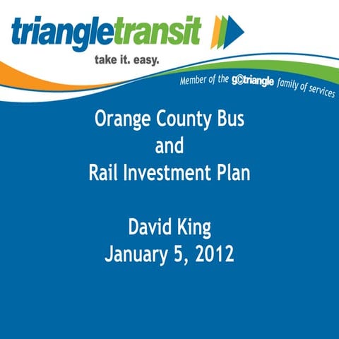 Presentation to EDPP by Triangle Transit