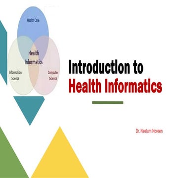 Chapter 1 - Introduction to Health Informatics