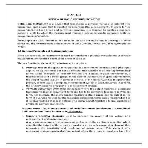 Chap 1 review of instrumentation
