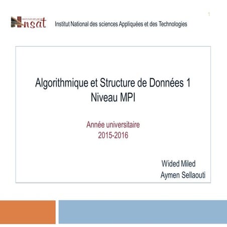 un bon algorithme et structure chapitre1