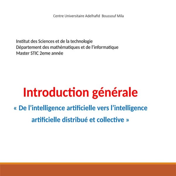chapitre 01 - Intelligence artificielle distribuee