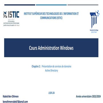 Chapitre2 - Administration Windows (complet).pdf
