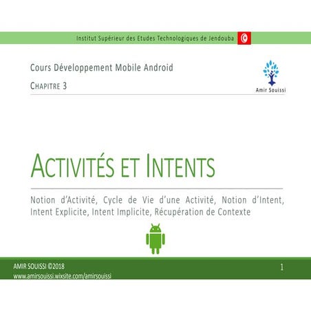 Chapitre 3   activites et  intents