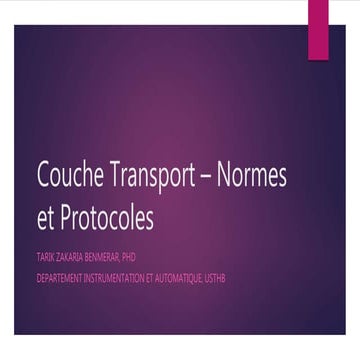 Chapitre 6  - couche transport