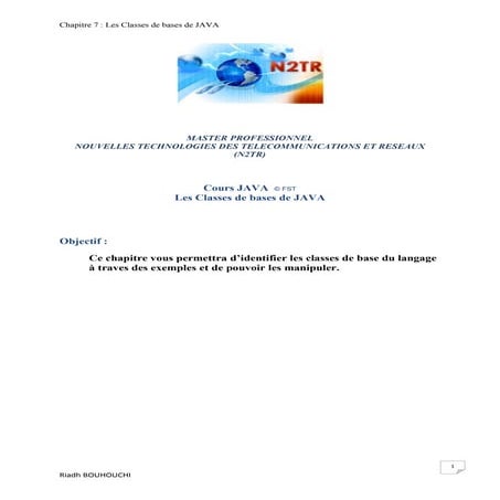 JAVA Chapitre7
