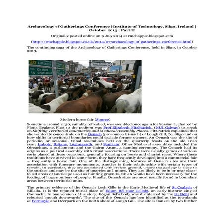 Chapple, R. M. 2014 Archaeology of Gatherings Conference | Institute of Techn...