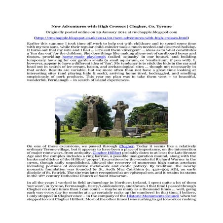 Chapple, R. M. 2014 New Adventures with High Crosses - Clogher, Co. Tyrone. B...