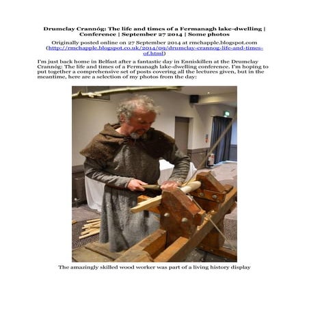 Chapple, R. M. 2014 Drumclay Crannóg- The life and times of a Fermanagh lake-...