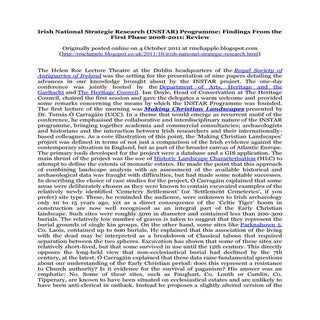 Irish National Strategic Research (...